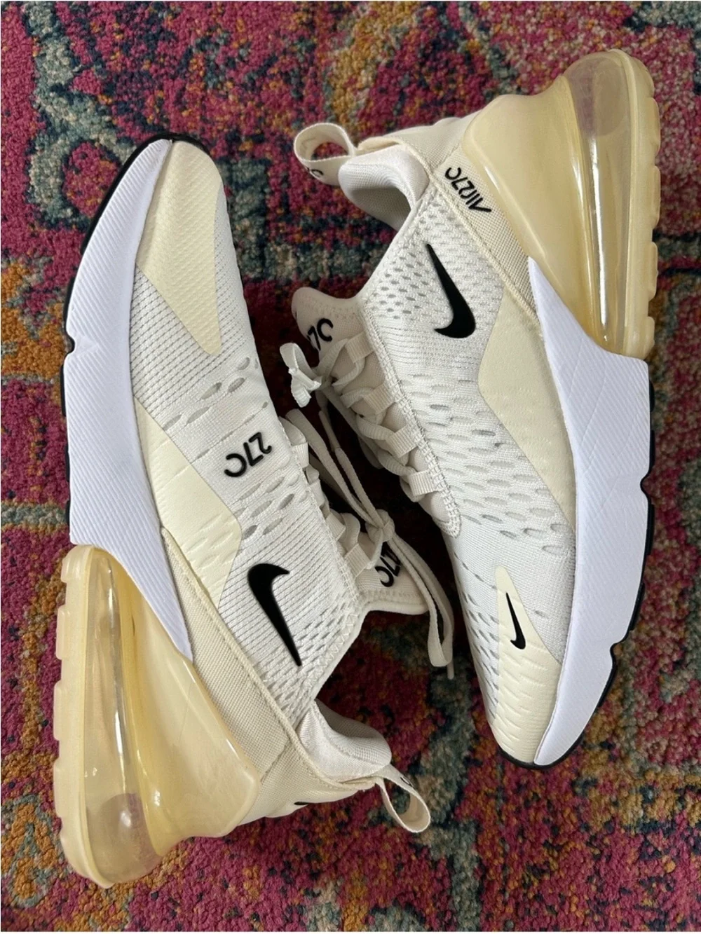 Nike | Women’s Air Max 270 Cream/Black ‘Sail/Coconut’ Sneakers Size 7